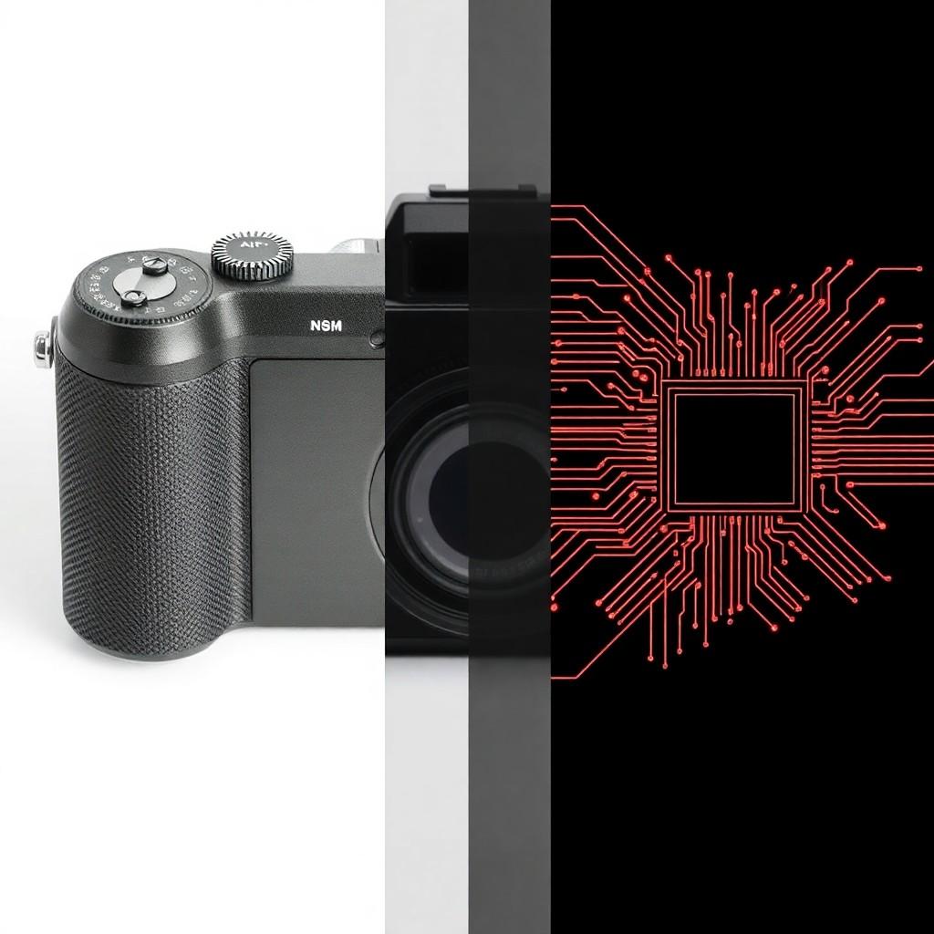 Comparison between AI photo and traditional studio photo