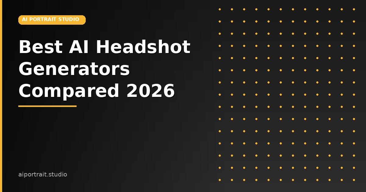 Comparison of AI headshot generators on screen