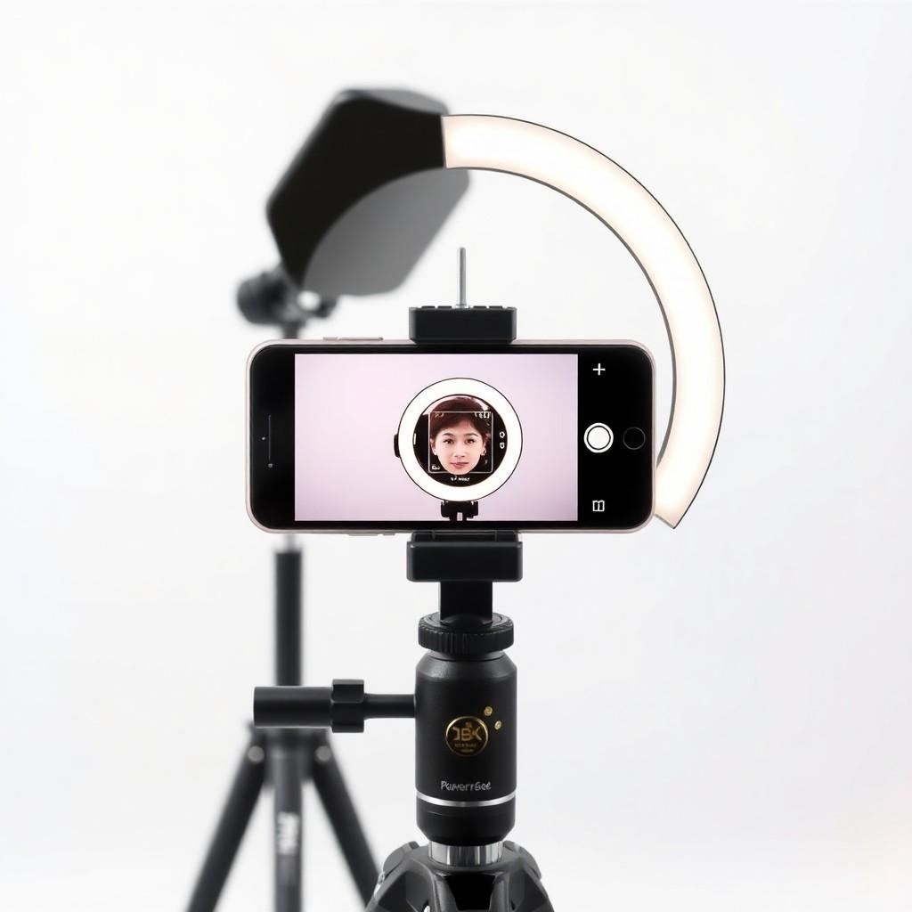 Person taking selfie with natural light for professional photo